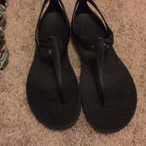 Black crocs sandals